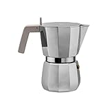 Alessi Moka Cafetera para Café Exprés, Plata