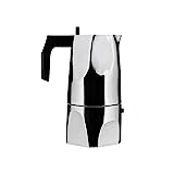Alessi Ossidiana MT18/6 - Cafetera para Café Exprés de Diseño en Aluminio Fundido, 6 Tazas