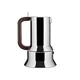 Alessi 9090/M Cafetera de Diseño de Acero Inoxidable, 10 Tazas, Plata