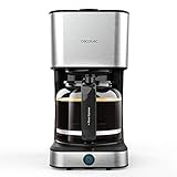 Cecotec Cafetera de Goteo Coffee 66 Heat. 950 W, Tecnología ExtemeAroma, Función Recalentar y Mantener, Jarra Termoresistente de 1,5L, Autoapagado, Acabado en Acero Inoxidable