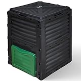VOUNOT Compostador Jardín 300L, Compostera Organica, Negro y Verde
