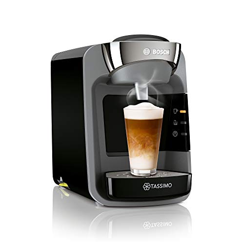 Bosch Tassimo Suny TAS3202 - Cafetera multibebidas automática de cápsulas con sistema SmartStart, color negro intenso