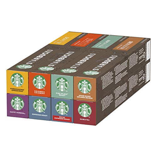 STARBUCKS Nespresso Variety Pack, 10 Unidades (Paquete de 8)
