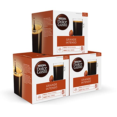 Nescafé Dolce Gusto Café Grande Intenso, 3 x 16 Cápsulas (Total 48 cápsulas)
